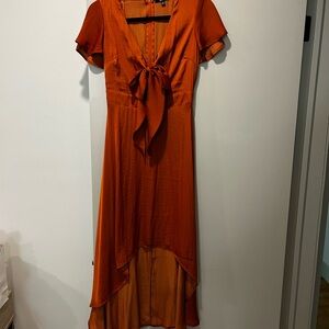 Elegant Orange Women's Dress